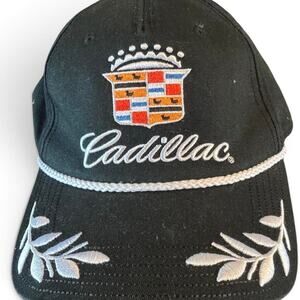 Cadillac GM Black Rope Snapback Hat Embroidered Crest Logo